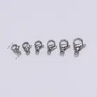 Застежки-карабины из нержавеющей стали, застежки-соединители для цепочек, браслетов, ювелирных изделий сделай сам, 30 шт.лот, 9-15 мм