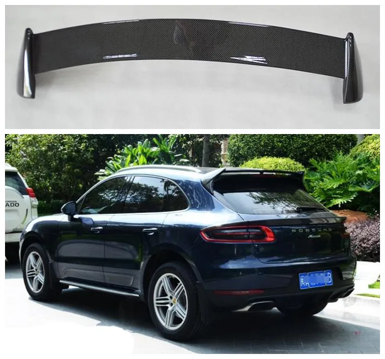 

High quality Carbon Fiber Car Rear Trunk Lip Spoiler Wing Fits For Porsche MACAN 2014 2015 2016 2017