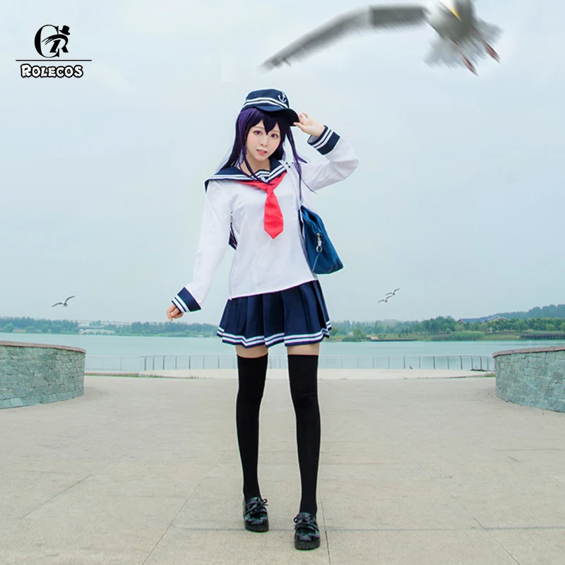 ROLECOS игра Kantai Коллекция косплей женская сексуальная школьная форма костюм с