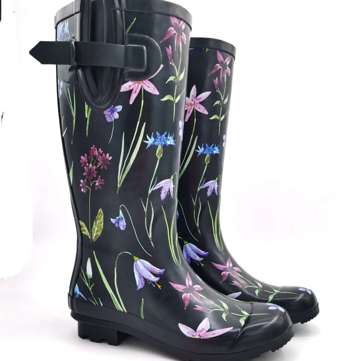Woman Waterproof Rain Boots Women Spring/Autumn Rainboots Print Female Knee-High Boots Non-Slip Fashion Casual Shoes galoshes