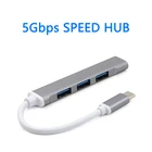 USB-разветвитель с 4 портами USB Type-C, 3,0 дюйма, OTG, для HUAWEI, Xiaomi, Macbook Pro, 13, 15, Air Pro, компьютерные аксессуары для ПК