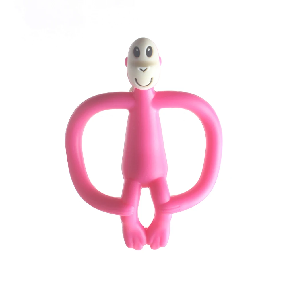 

CYSINCOS High Quality Silicone Cartoon Monkey Toddler Molar Teether Pain Tool Kids Teether Teething Baby Shower Gift