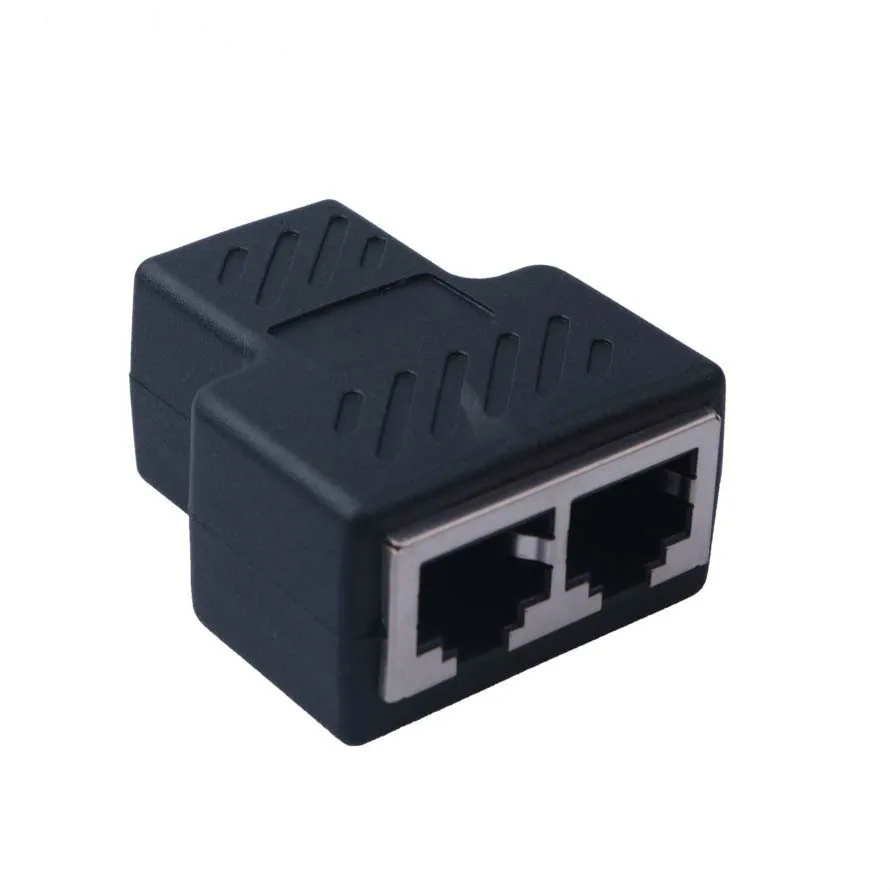 2 шт./лот 1x2 способа LAN Ethernet сетевой кабель RJ45 Женский Сплиттер Lan разъем адаптер