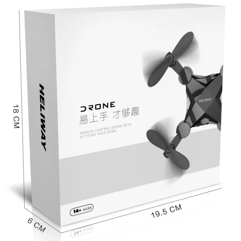 

New 901H Mini Drone Foldable Luggage Quadcopter Black Drone Toy Remote Control Real Time Airplane Camera Box Boy Gift