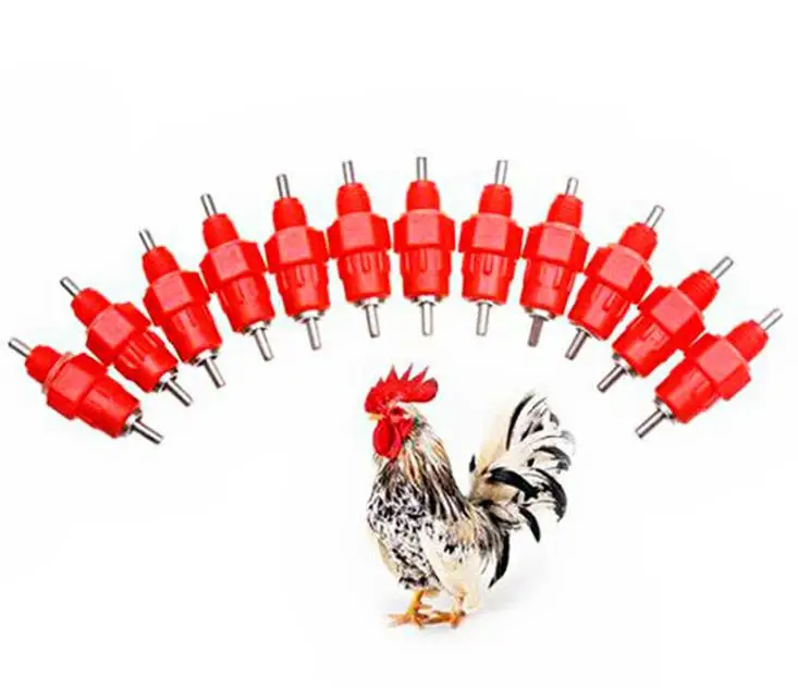 500 шт куриные ниппели красный шар ниппель куриный питатель висит питьевой чашки