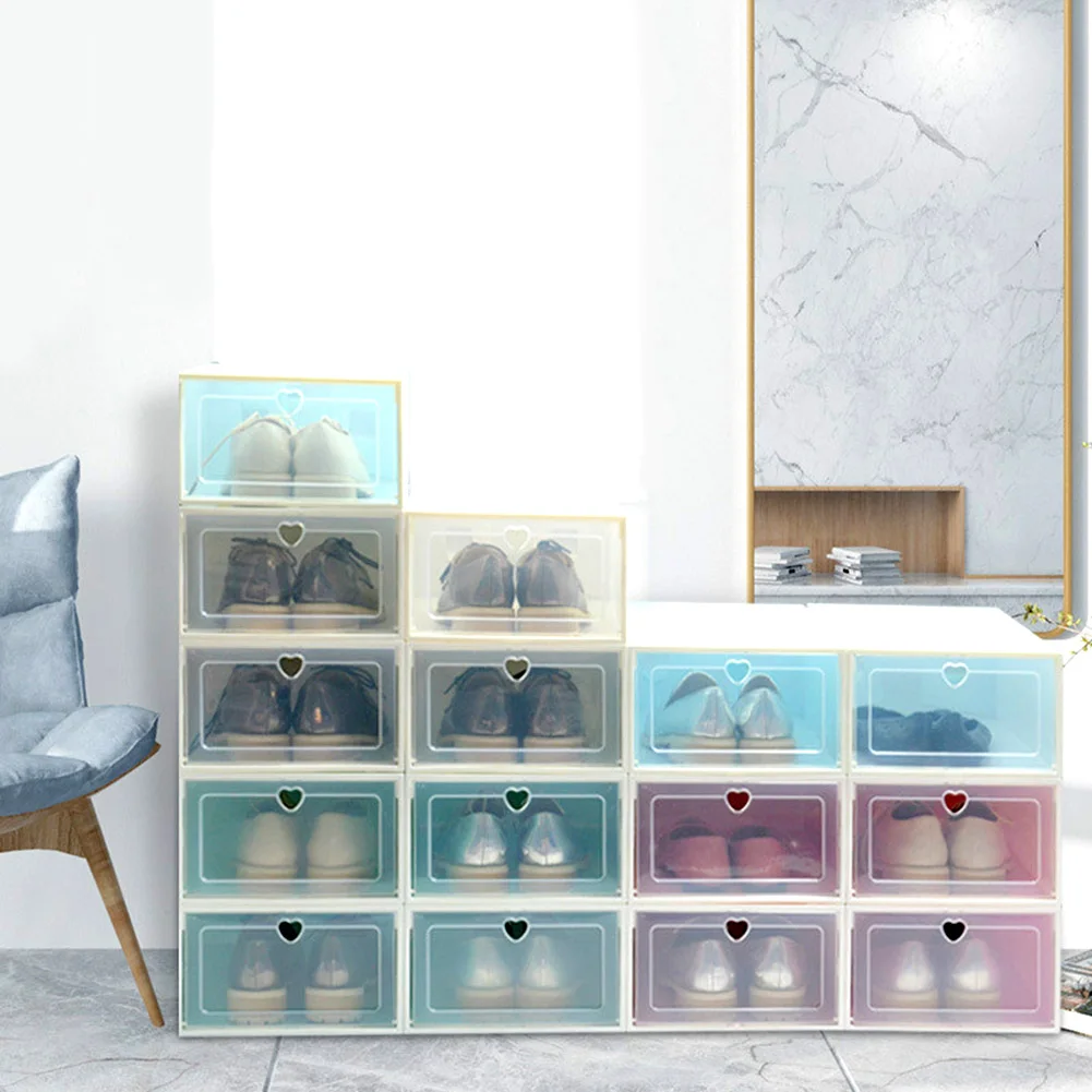 Прозрачная полипропиленовая Пылезащитная коробка для обуви коробки хранения