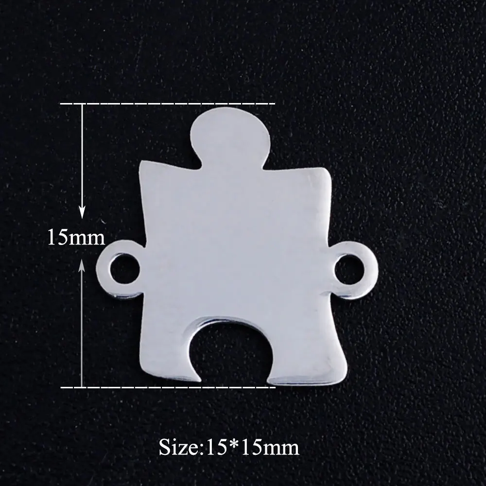 10 шт./лот пазл из нержавеющей стали ювелирные изделия подвеска сделай сам