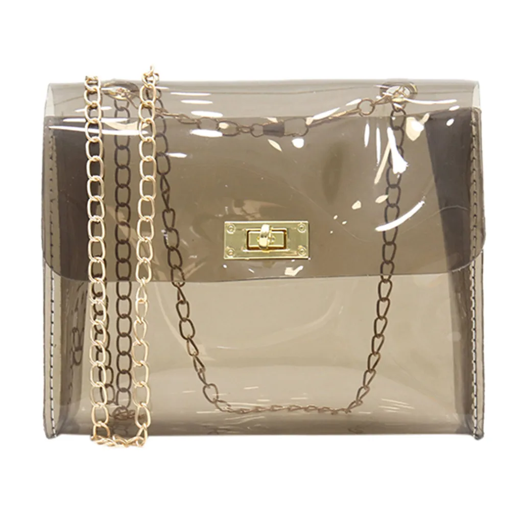 Женские Прозрачные сумки через плечо из ПВХ женские сумки-желе конфетных цветов