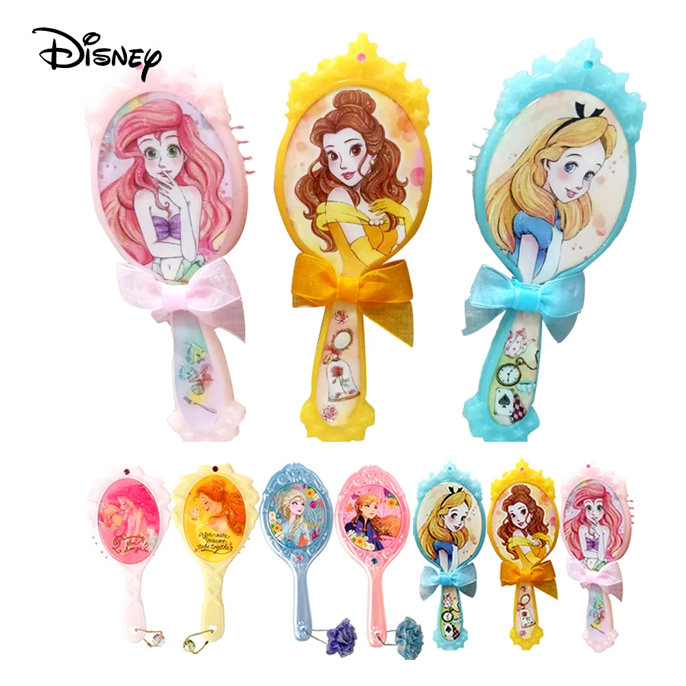 

Расческа для волос с бантом Disney, массажная подушка безопасности для девочек, новый узор, аксессуары для волос в подарок