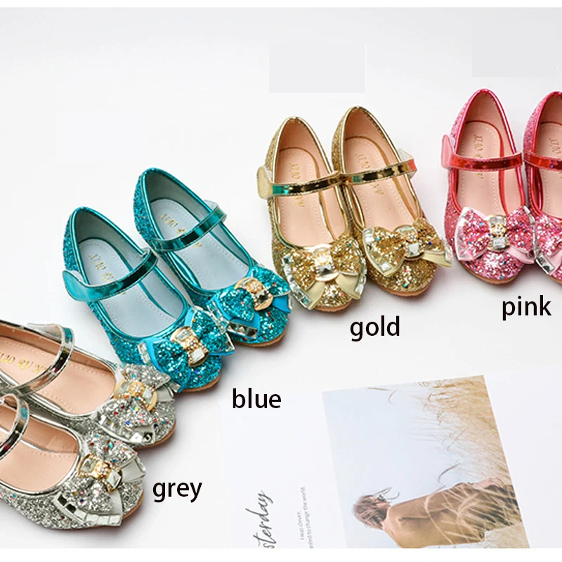 Кожаные сандалии принцессы для девочек Новинка модная обувь с бантом-бабочкой