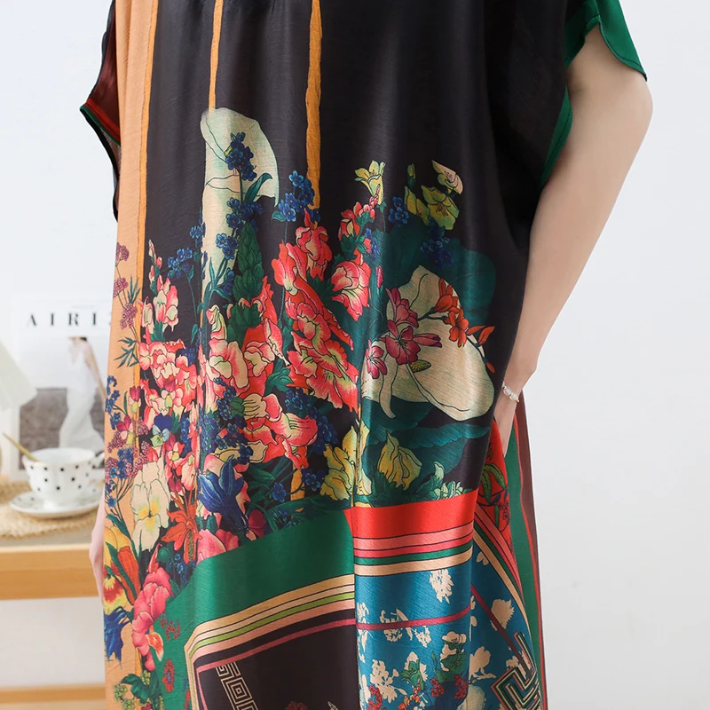 Платье-Макси женское летнее с цветочным принтом пляжный модвечерние вечерний