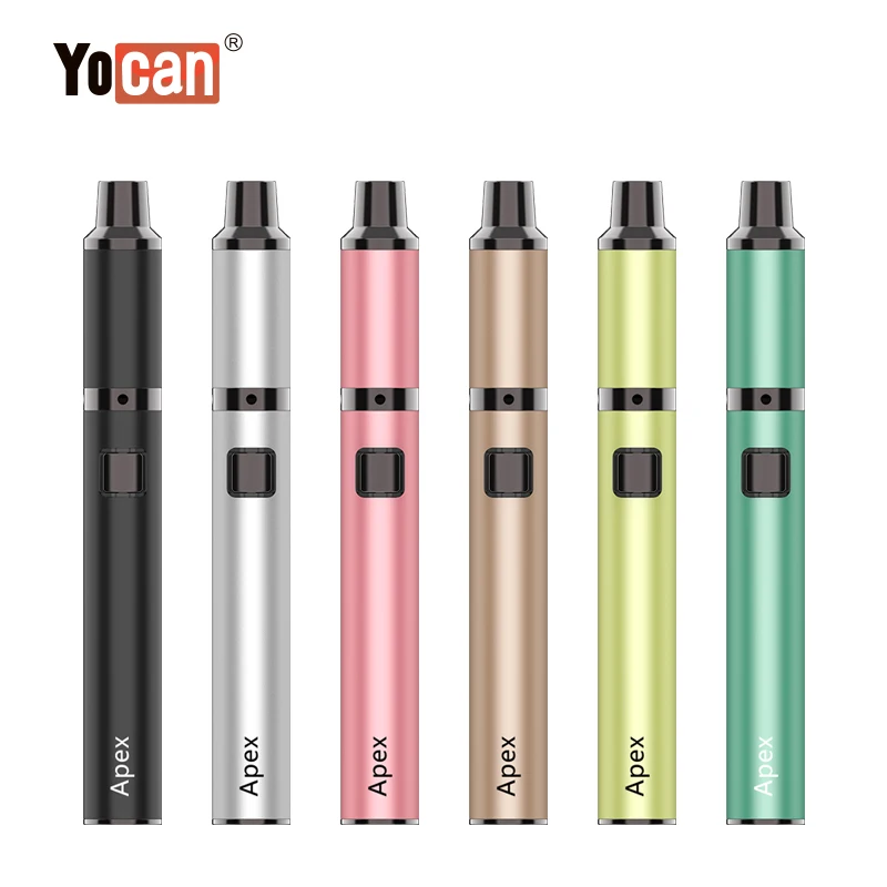 

1pcs YOCAN Apex Wax Vaporizer Kit Adjustable Voltage (3.4-3.8-4.2v) Battery Capacity 650mAh Resistance 0.75Ω 510 Thread QDC Coil