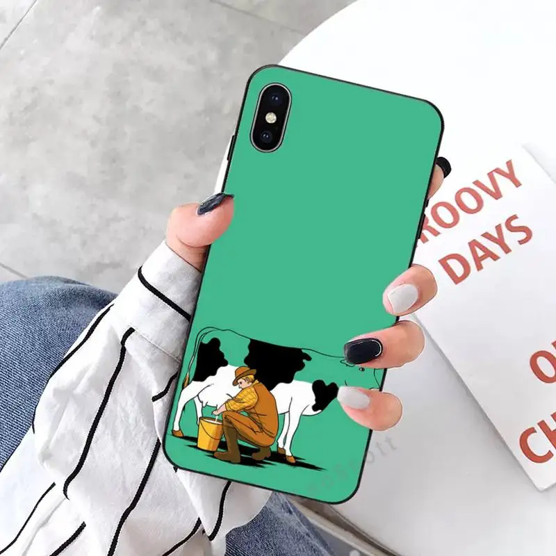 

Cute cartoon cow Phone Case for iPhone 11 12 mini pro XS MAX 8 7 6 6S Plus X 5S SE 2020 XR