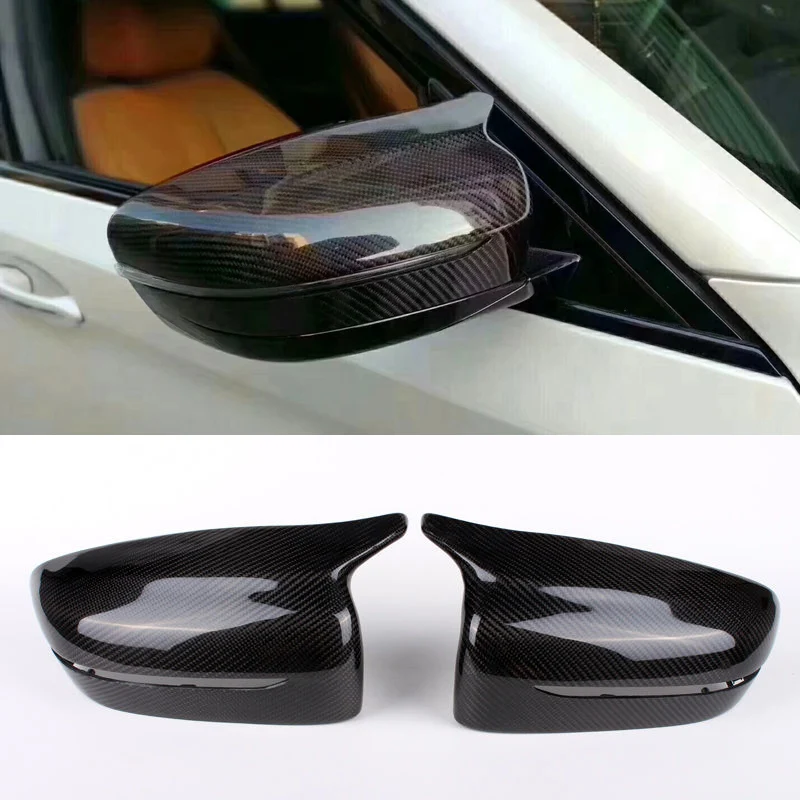 

Horns tip Style Carbon fiber Driving Rearview mirror cover Fit For BMW G30 G38 5-Series 525i 528i 530i