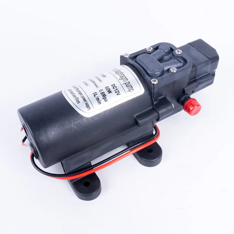 Прочный DC 12 V 5L/min сельскохозяйственный Электрический водяной насос черный