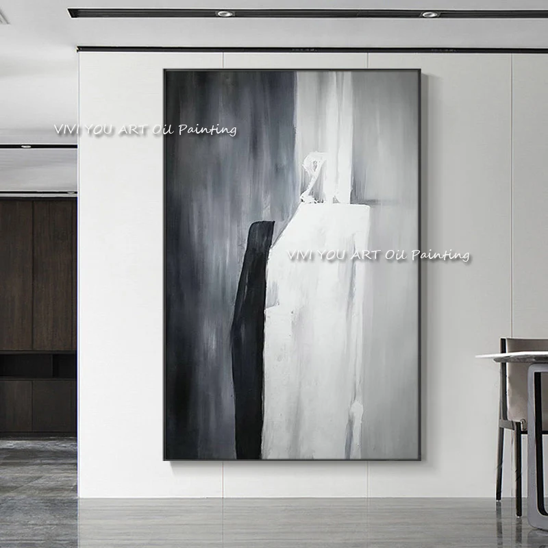 

Abstract New Simple Design Abstract Canvas Black And White Oil Painting Wall Decoration Art Decorate the office or living room