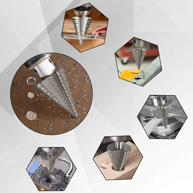 Ступенчатое сверло из быстрорежущей стали ступенчатое коническое диаметром 5-35