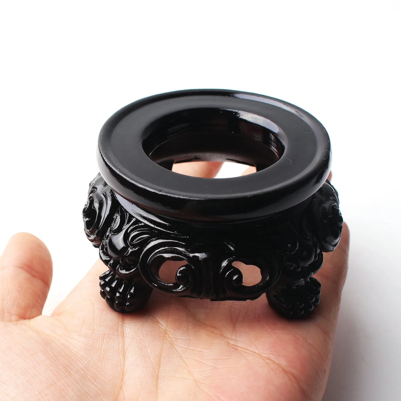 Хрустальный шар сфера основа поддержка каучуковая черная полимерная подставка