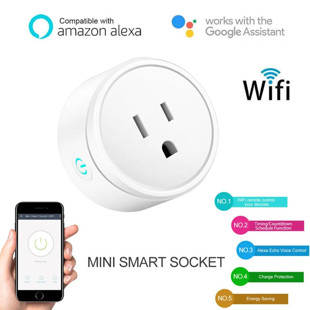 Умная розетка ZUCZUG Wi Fi удаленное управление синхронизация приложение Alexa Google Home