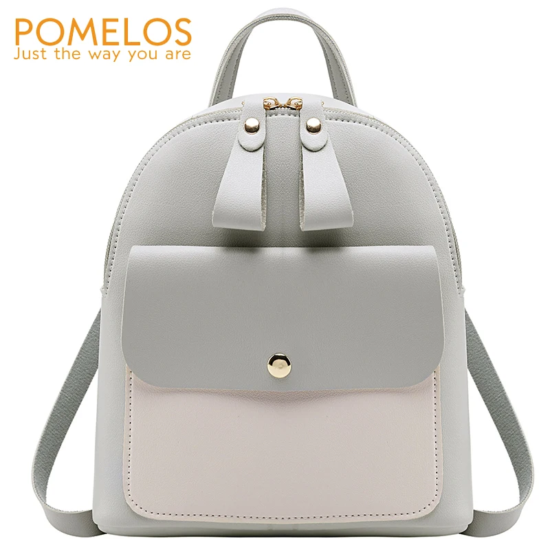 POMELOS Fashion Mini Backpack Women New Arrival Girls Backpack PU Leather Function Backpack Purse Shoulder Crossbody Back Bag