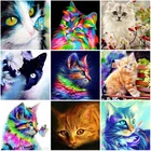 Алмазная 5D картина сделай сам с изображением животных, кота, алмазная вышивка, мозаика из страз, домашний декор, вышивка крестиком