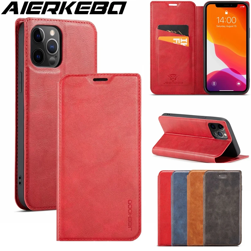 Роскошный кожаный чехол-книжка для iPhone 12 Mini 11 Pro XS Max SE 2020 XR X 6 6S 7 8 Plus с отделением