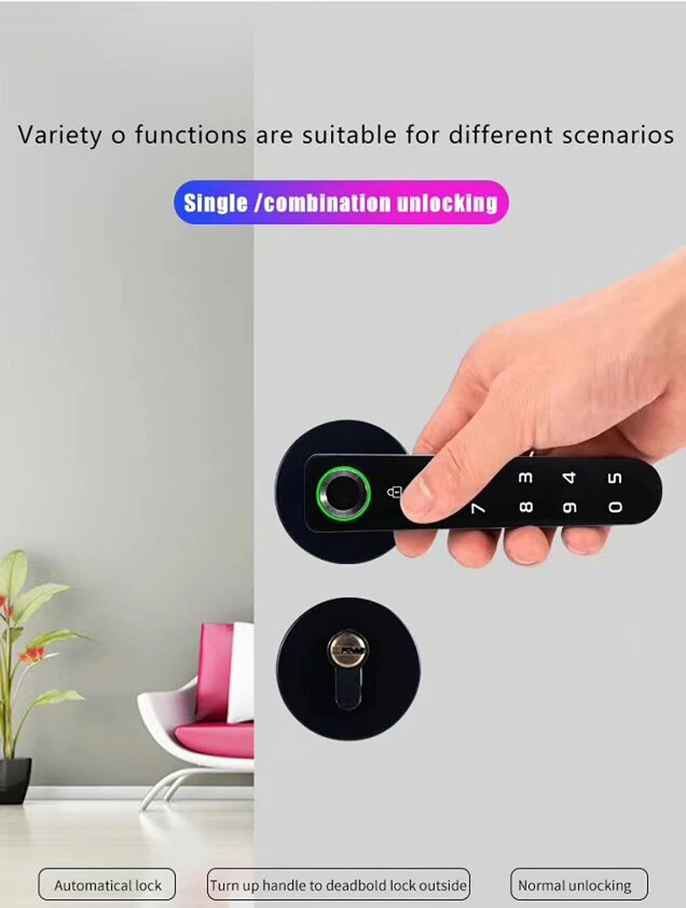 Смарт электронные Биометрические дверные замки отпечаток пальца пароль