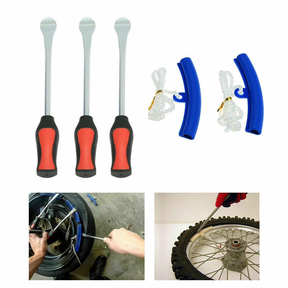 

5 шт./компл. набор инструментов для смены шин, набор для демонтажа шин, инструмент для сверхмощных мотоциклов, велосипедов, автомобильных шин