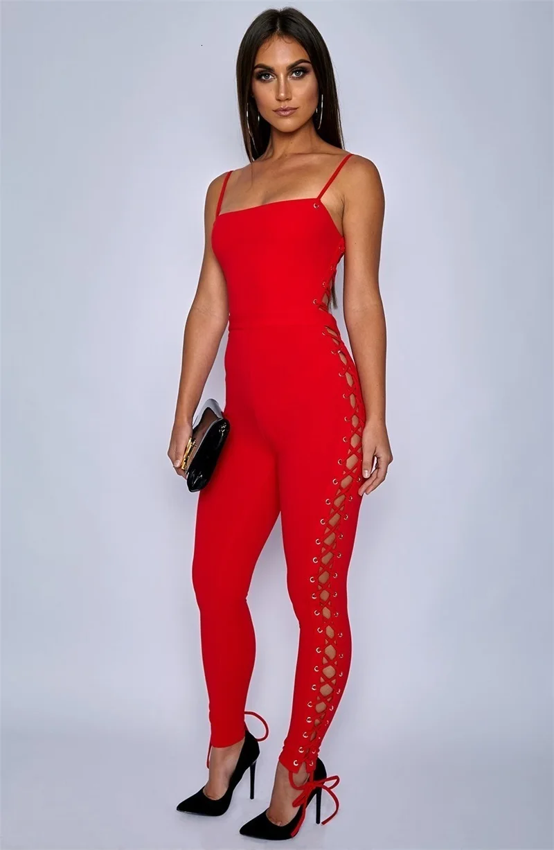 Ohvera Длинный комбинезон Bodycon с повязкой для Для женщин летние комбинезоны Для женщин s Комбинезон Элегантные сексуальные комбинезоны для девочек