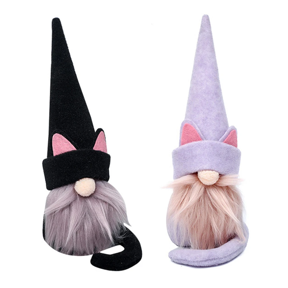 

Lucky Cat Toy Faceless Halloween Holiday Fairy Props Fabric Theme Scene Doll Decoration Festival Party Supplies