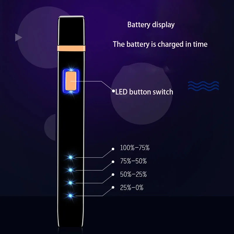 Новая двойная дуговая Электронная Зажигалка USB металлическая перезаряжаемая