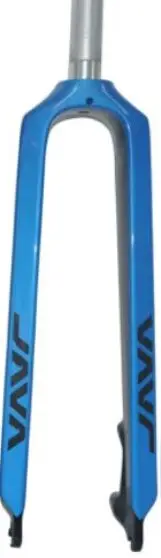 Blue Углеродная вилка MTB Велосипедная вилка, совместимая с 26 27,5 29er, вилка для дорожного велосипеда, Подвеска передней вилки, Углеродные+ алюминиевые трубки 745 г - Цвет: Blue