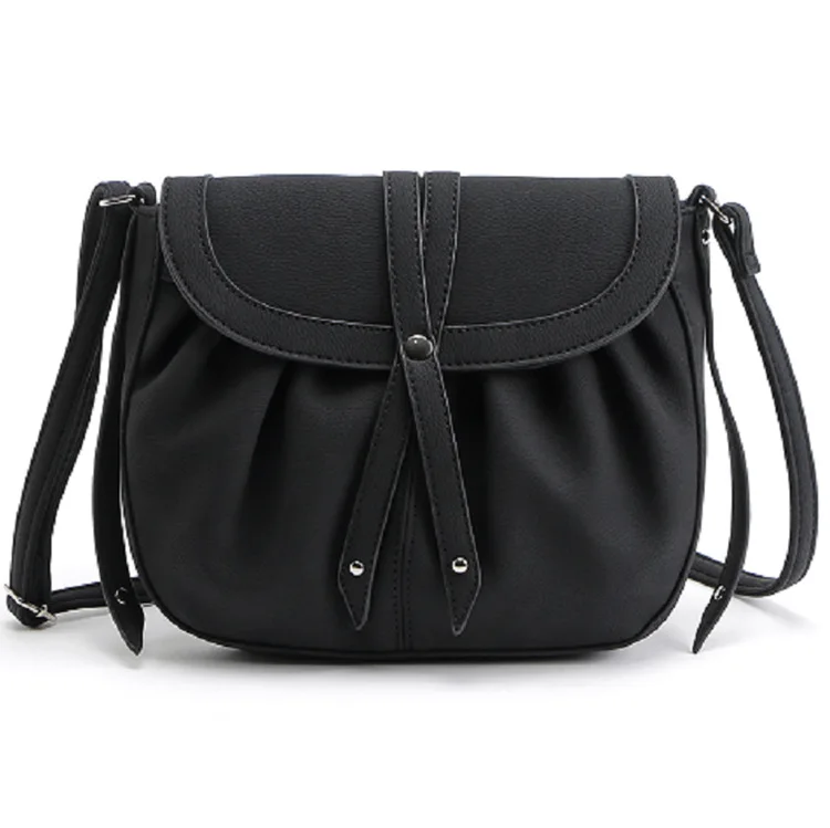 

Single Rivet Lady Crossbody bag Treasure Cover Type Fashion Solid Color Bow Fold Design Shoulder Bag for Women DSMA010