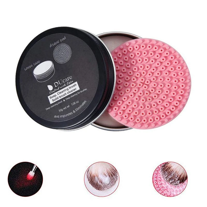 1 шт. щетка для макияжа очиститель спонж удаления косметики цветные кисти