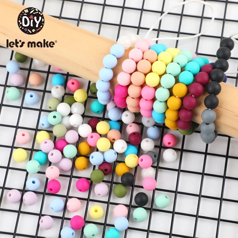 Let'S Make 500 шт Силиконовые Бусины 9 мм детские игрушки Diy ремесла прорезывание