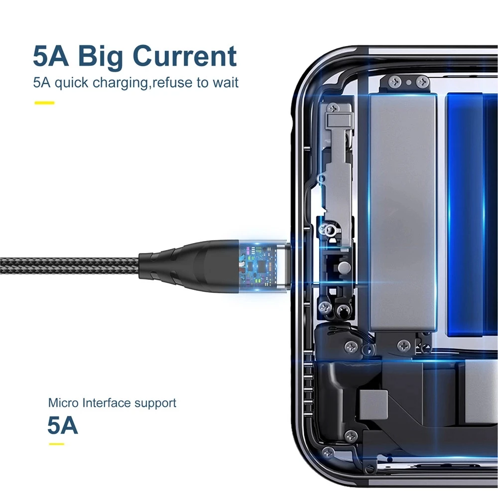 USB-кабель USB Type-C с поддержкой быстрой зарядки 5 А | Мобильные телефоны и аксессуары