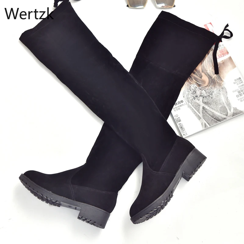 2019 г. Женские сапоги новые осенне зимние выше колена Изящные минималистичные