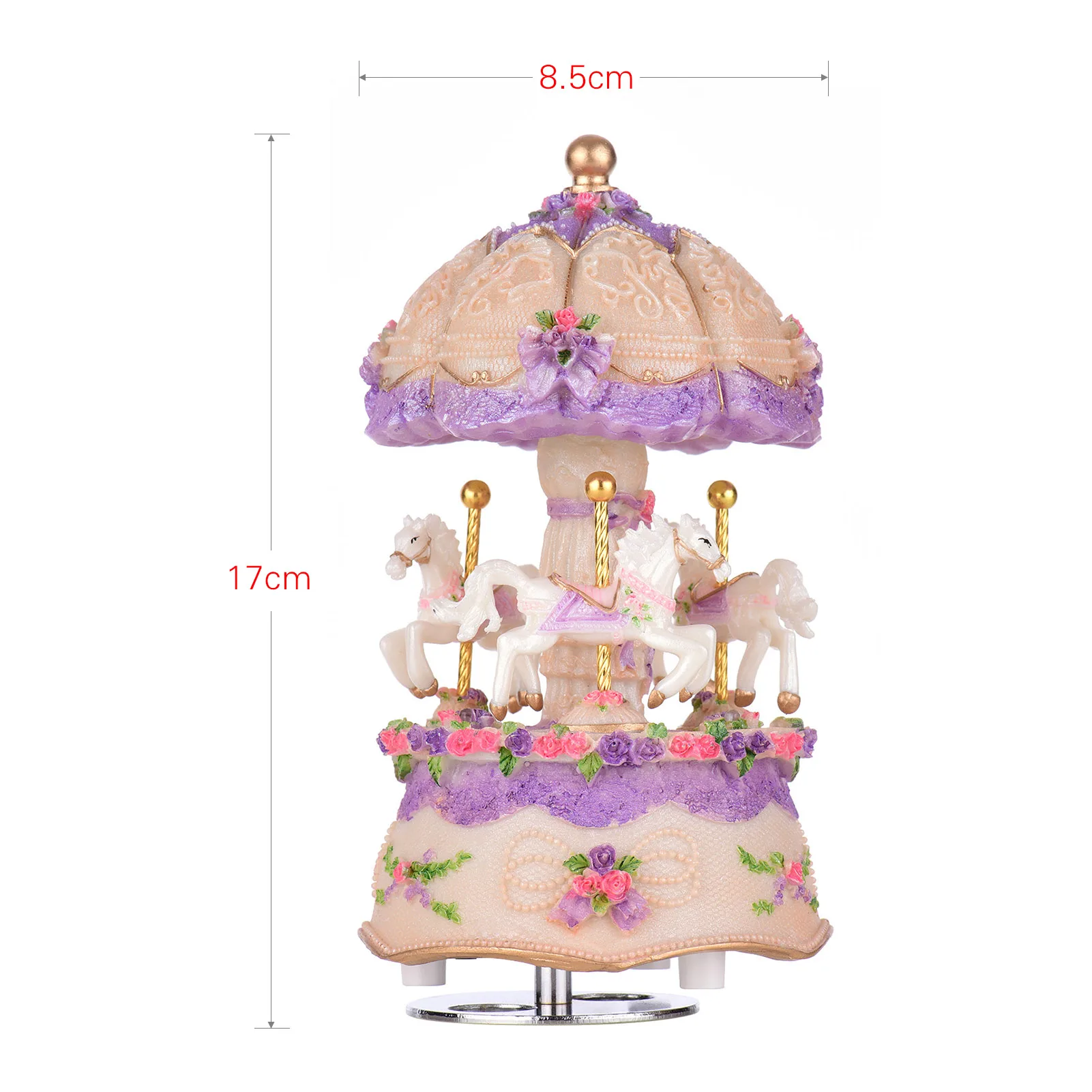 

ammoon Music Box Musical Box Windup Music Carousel with Colorful Color Change LED