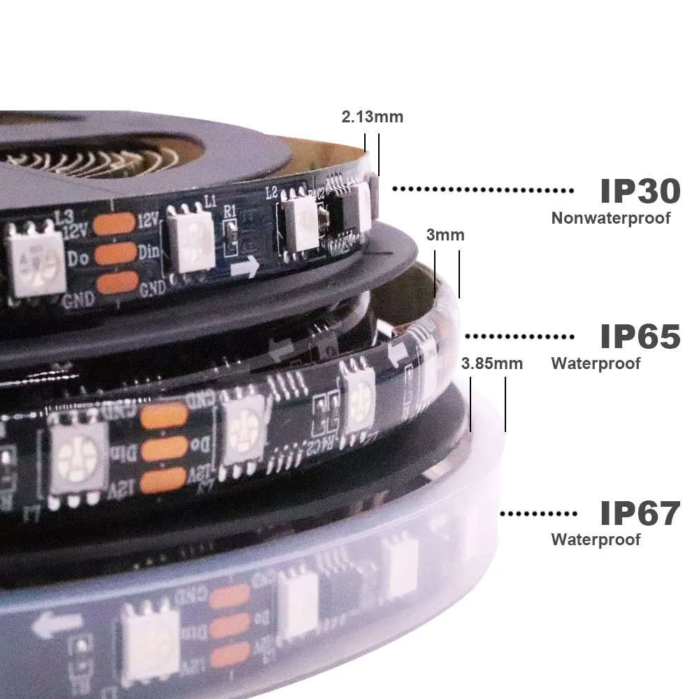 WS2811 Светодиодная лента модифицируемая умная RGB лампа WS2811IC внешний 1 IC-контроль 3