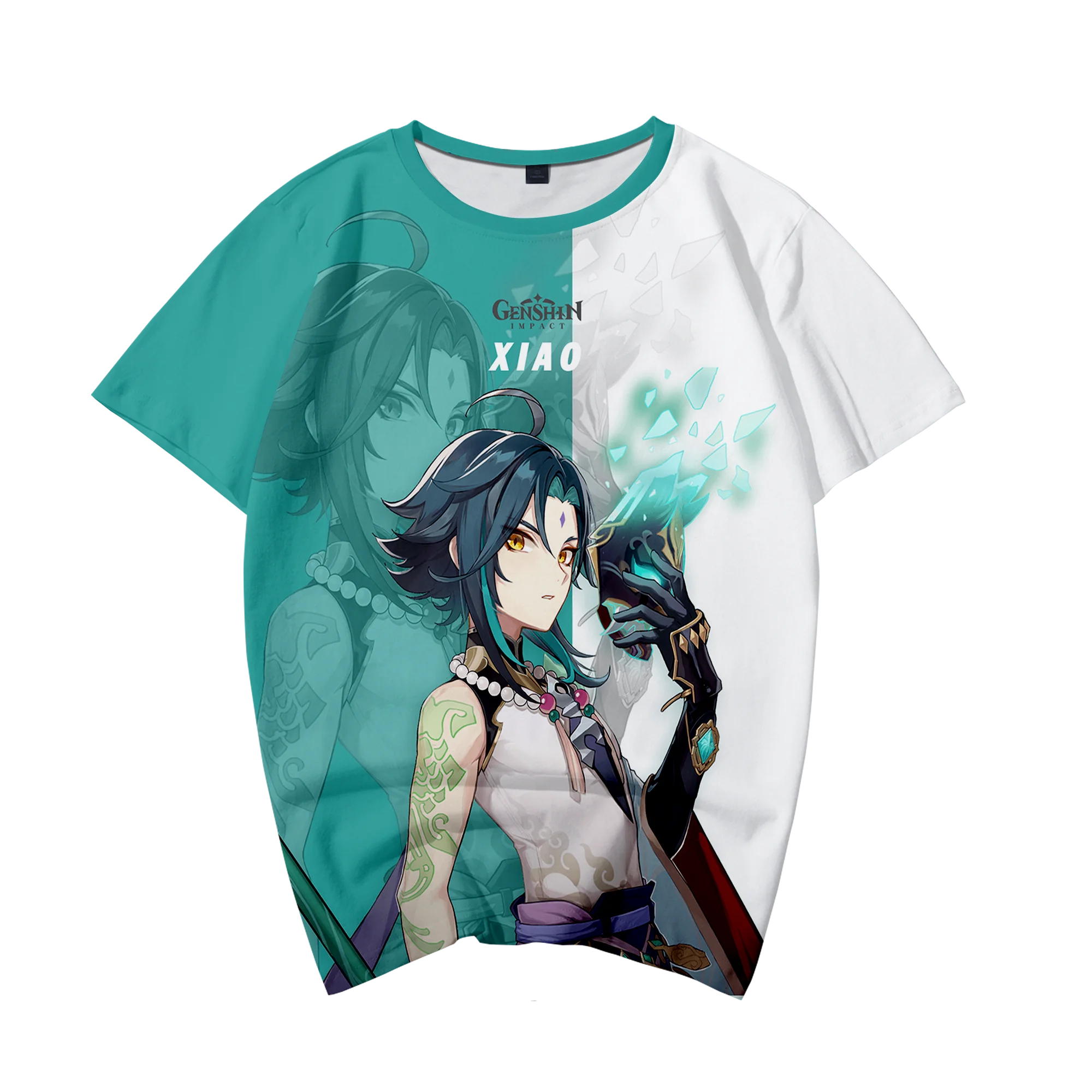 

Парные летние футболки Genshin Impact для подростков, Одежда большого размера для мальчиков и девочек, Повседневная футболка в стиле хип-хоп Харад...