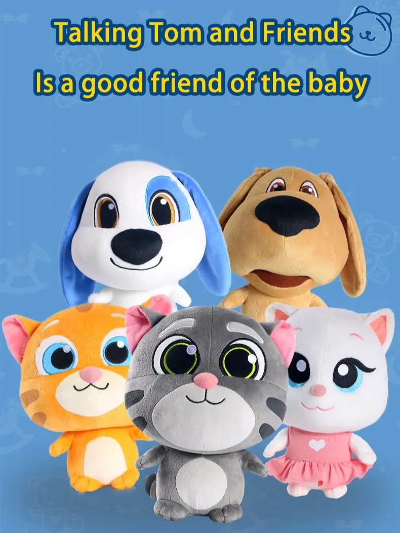 

Eenbei Talking tom and friends talking Tom Angela Hank Ginger Ben Kawaii can't talk version stuffed animals only baby toys kids