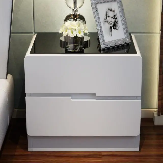 Скандинавский простой прикроватный шкаф для хранения со стеклом современный