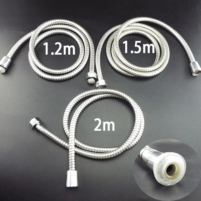 

Shower Hose Tube 1.2m/1.5/2m Long for Home Bathroom Shower Water Hose Extension Plumbing Pipe Pulling Stainless Steel B4