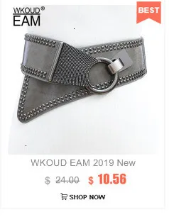 WKOUD EAM модный весенний трендовый корсет пояс для женщин однотонный Повседневный Лидер продаж корейский квадратный пояс с пряжкой Женский ZK106