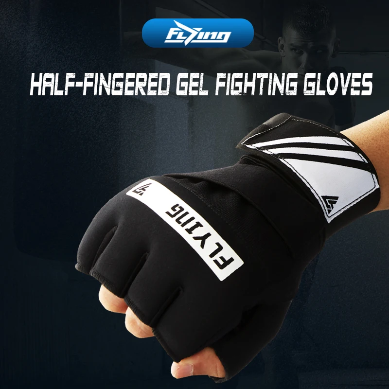 Перчатки гелевые для бокса на полпальца мужчин тренировочные боксерские Гелевые