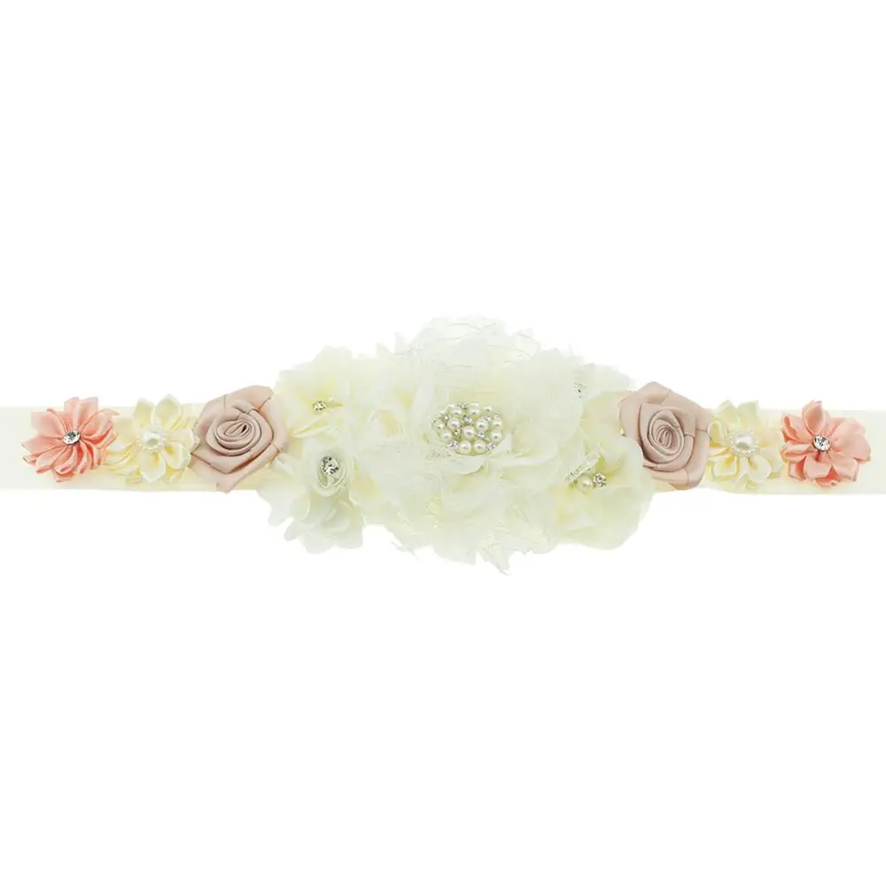 1 шт. женский ремень шифоновый кружевной цветок стразы жемчужный пояс свадебное