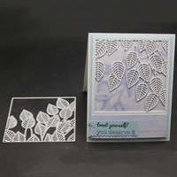 green leaves metal cutting dies christmas square frame die cut stencil scrapbooking paper cards stamps and dies 2019 new craft