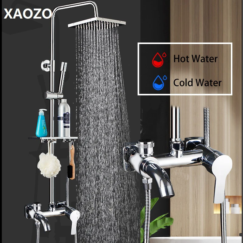 

Душевая насадка для ванной комнаты, душевой смеситель для ванной комнаты с тропическим дождем, водопад, набор латунных смесителей для душа