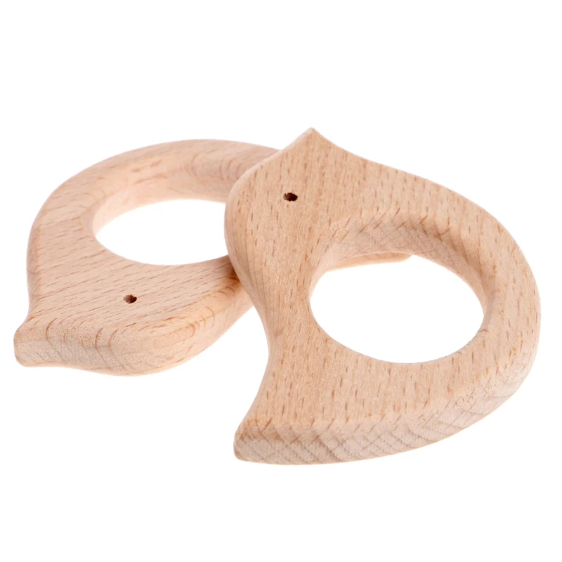 

Natural Wooden Bird Pendant Baby Teether Teething Chew Toys Shower Gift Handmade 45BC