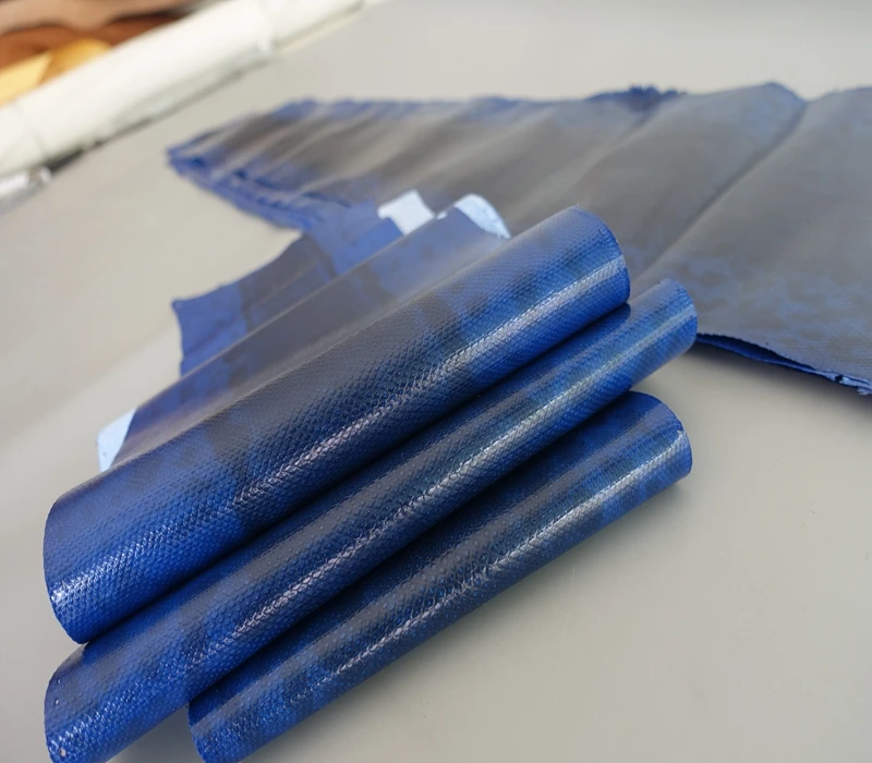 Большой размер синий цвет натуральная змеиная кожа цельный материал для